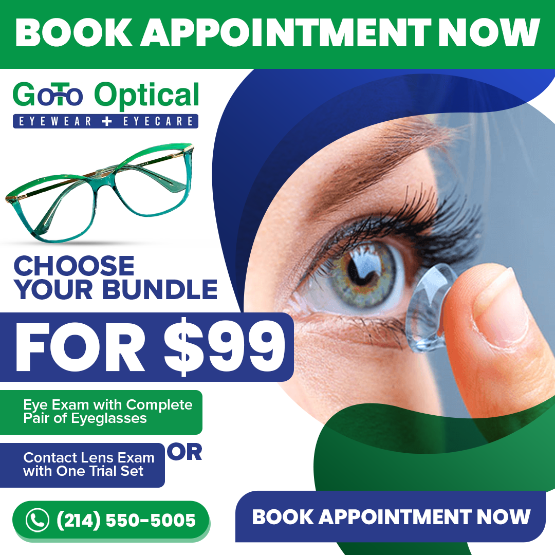 Promotional Offer on Eyeglasses and Eye Exam Bundle Deal